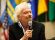 Richard Branson Speaking with Microphone